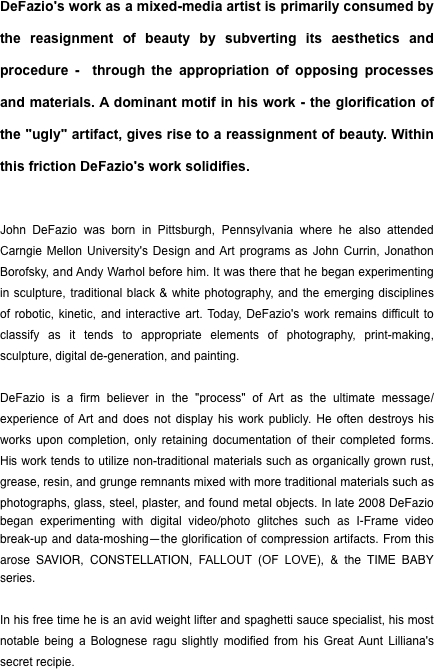 DeFazio's work as a mixed-media